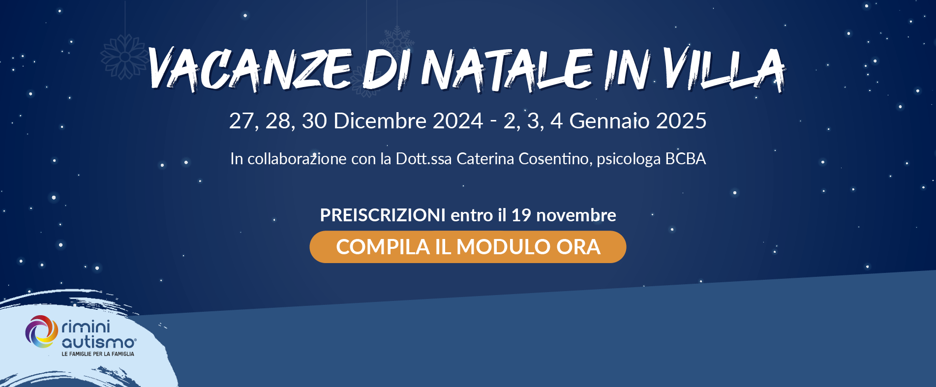 Vacanze di Natale in Villa 2024 Rimini Autismo